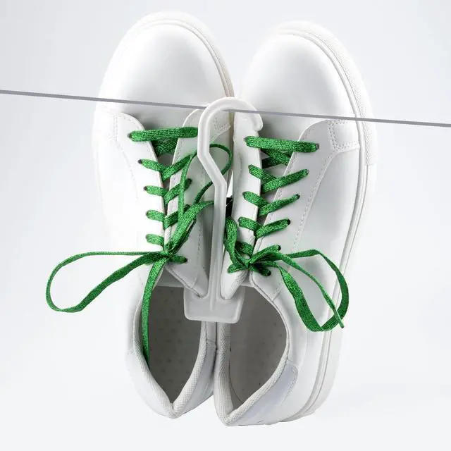 Alt view image 5 of 7 - 20 Pack White Plastic Shoe Drying Shelf Hangers, Lightweight, Durable, Sturdy, Quick Drying, Ideal for Home, Store, Mall