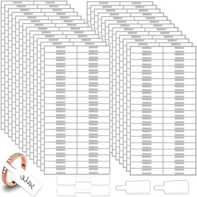 Main image of 4000PCS Price Tags Stickers Jewelry Price Tag Labels,White Blank Pricing Sticker Label Tags, Self Adhesive Jewelry Sticker Tag Labels for Necklace Earring Bracelet Ring (Ballpoint Pen Writing)