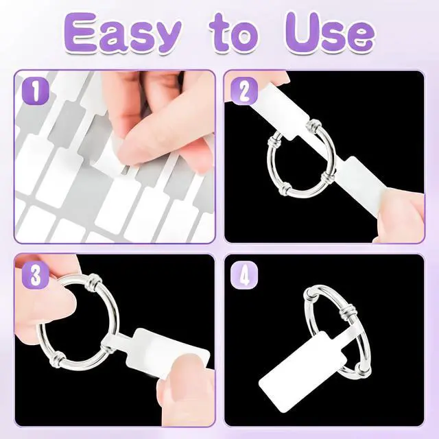 Alt view image 4 of 7 - 4000PCS Price Tags Stickers Jewelry Price Tag Labels,White Blank Pricing Sticker Label Tags, Self Adhesive Jewelry Sticker Tag Labels for Necklace Earring Bracelet Ring (Ballpoint Pen Writing)