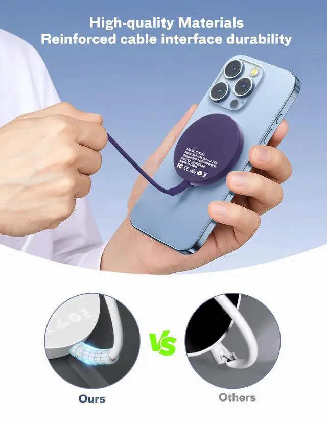 Alt view image 5 of 7 - Magnetic Wireless Charger - Purple