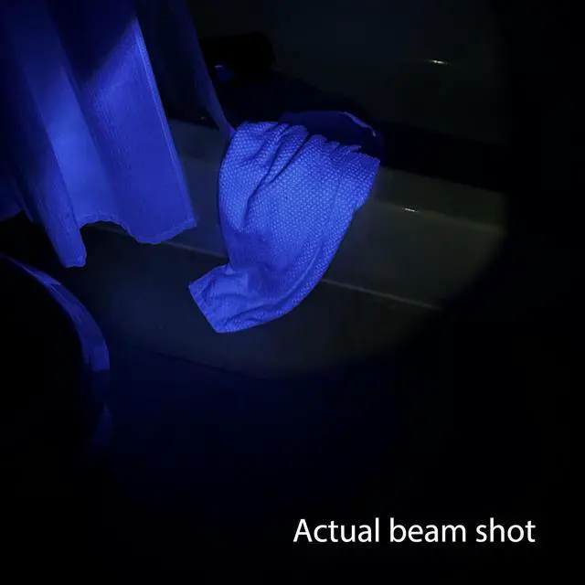 Alt view image 7 of 7 - UV 365nm Blacklight Flashlight Ultraviolet Low Lumen Dim Uv Light Wood's lamp Detector for Dog Urine Pet Stains Anti-counterfeiting Resin Curing (Powered by Single AA Battery, Not Included)