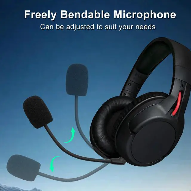 Alt view image 3 of 7 - Replacement Game Mic Boom for Kingston HyperX Cloud Flight/Flight S Wireless Gaming Headset Noise Cancelling Microphone for PS4 PS5 Computer PC Gaming Headsets 3.5mm Jack