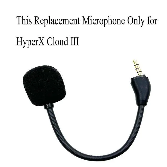 Alt view image 2 of 7 - Replacement Game Mic Microphone for Wired Kingston HyperX Cloud III Gaming Headset, Detachable Mic Boom for PC PS5 PS4 Xbox Series X/S, 3.5 mm Jack