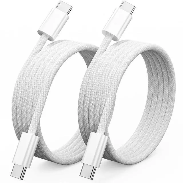 Main image of USB C Cable 3FT 2 Pack, Nylon Braided USB C to USB C Cable for Carplay, Home and Office, 60W Fast Charging usbc Cable for iPhone 17/16/15 Pro Max/Pro/Plus, Galaxy S25/S24/S23, iPad, MacBook, Pixel