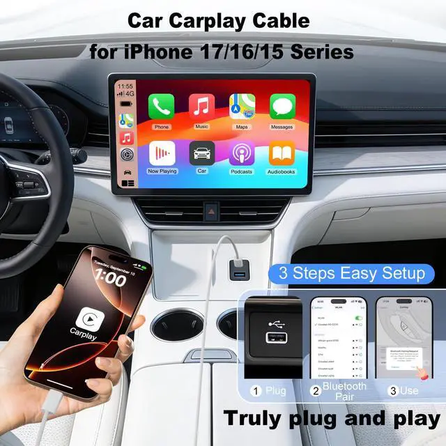 Alt view image 7 of 7 - USB C Cable 3FT 2 Pack, Nylon Braided USB C to USB C Cable for Carplay, Home and Office, 60W Fast Charging usbc Cable for iPhone 17/16/15 Pro Max/Pro/Plus, Galaxy S25/S24/S23, iPad, MacBook, Pixel