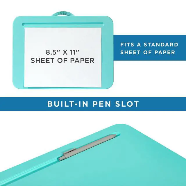 Alt view image 4 of 7 - Compact Lap Desk Aqua Sky, Fits 14" Laptops