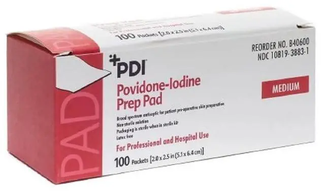 Main image of B40600 PT# B40600- Prep Surgical Pads PVP Iodine PDI Med 100/Bx by, PDI Professional Disposables