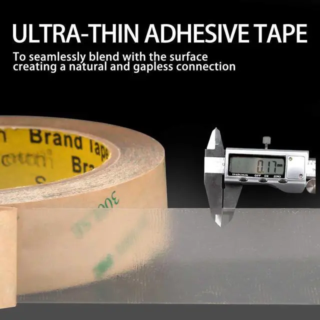Alt view image 2 of 6 - 300LSE Double Sided Tape, 0.39in×45ft Clear Adhesive Mounting Tape Heavy Duty, Removable Picure Hanging Strips, Transparent Scrapbook Stickers, Thin Sticky Tape for Craft, Poster, LED Strips