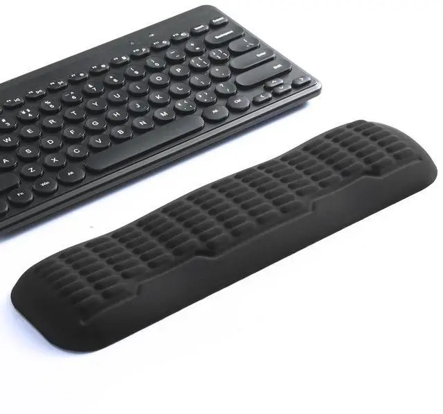Main image of Memory Foam Keyboard Wrist Rest,Latest 3.0 Wave Curve Design,High-Resilience Memory Foam Non-Slip Base,Fits Compact Keyboards,Ideal for Work and Gaming(Black)