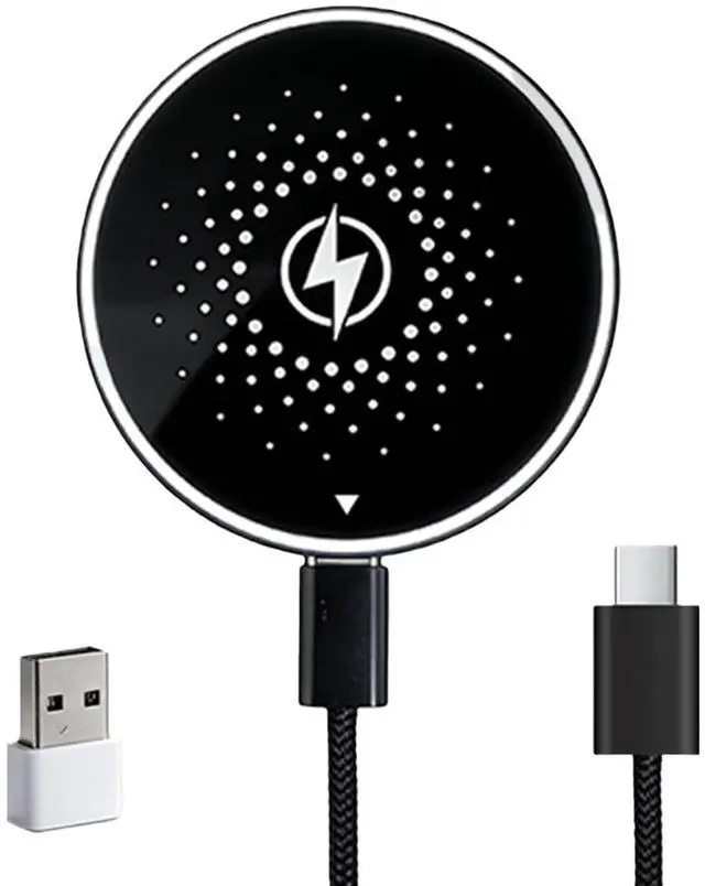 Main image of Wireless for iPhone 17, 16, 15, 14, 13, and 12 Series, Wireless Charger with USB-C/A Interface, Ultra-Thin and Portable.(Black)