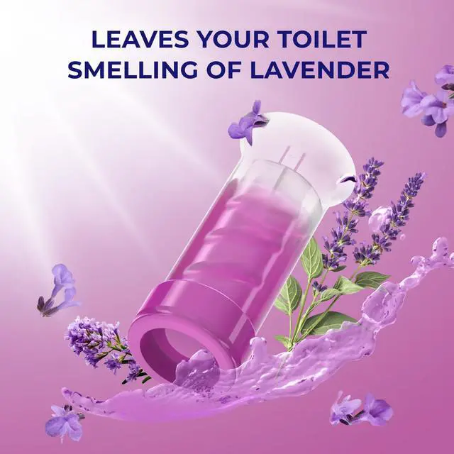Alt view image 2 of 7 - Toilet Gel Stamp, 5 Pack (Total 40 Stamps, Up to 1-Year Supply) Toilet Bowl Freshener, Long Lasting Toilet Cleaners Gel for Bathroom Odor Control (Lavender)