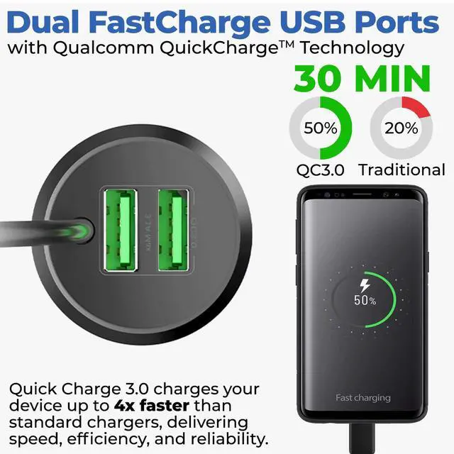 Alt view image 4 of 7 - Radar Detector Power Cord with Dual USB Charger Ports - Replacement Power Adapter Compatible with Valentine One, Escort, Passport, Uniden R3/R4/R7/R8, and Beltronics Radar Detectors