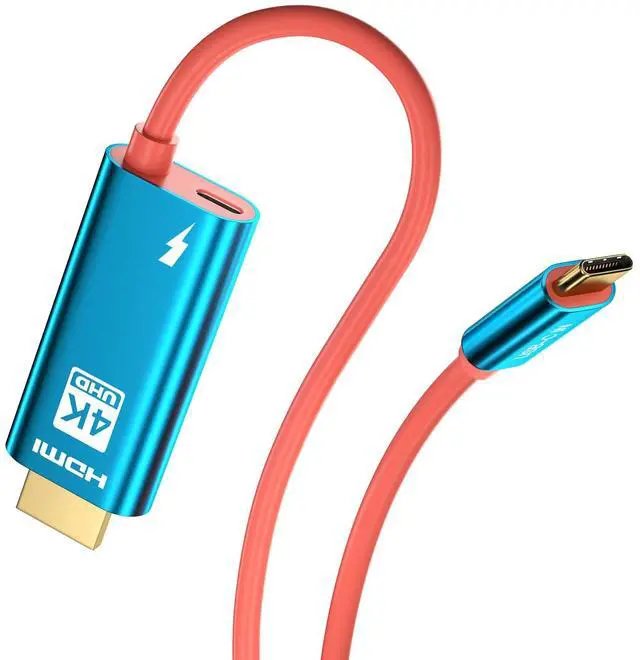 Main image of USB C to HDMI Adapter Cable for iPhone 17 16 15 to TV/Projector, 6.6FT Type C to HDMI Cable with Charging Port 4K30Hz for iPhone to TV/Mini Projector Compatible with MacBook Pro, iPad, Samsung