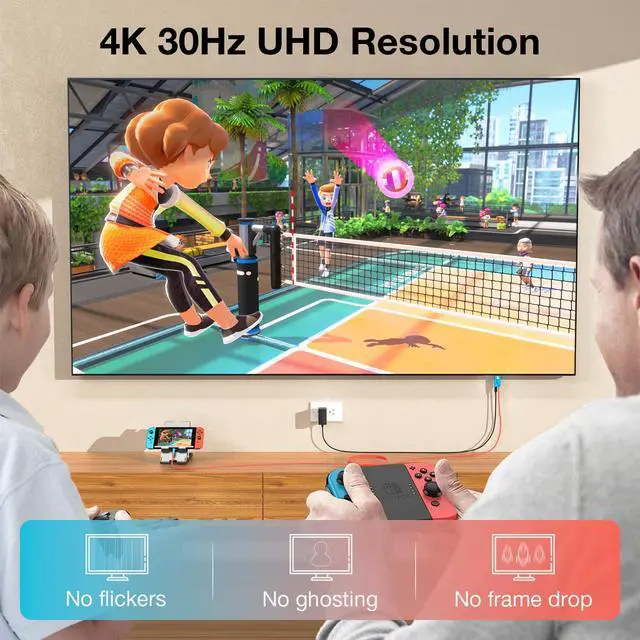 Alt view image 4 of 7 - USB C to HDMI Adapter Cable for iPhone 17 16 15 to TV/Projector, 6.6FT Type C to HDMI Cable with Charging Port 4K30Hz for iPhone to TV/Mini Projector Compatible with MacBook Pro, iPad, Samsung
