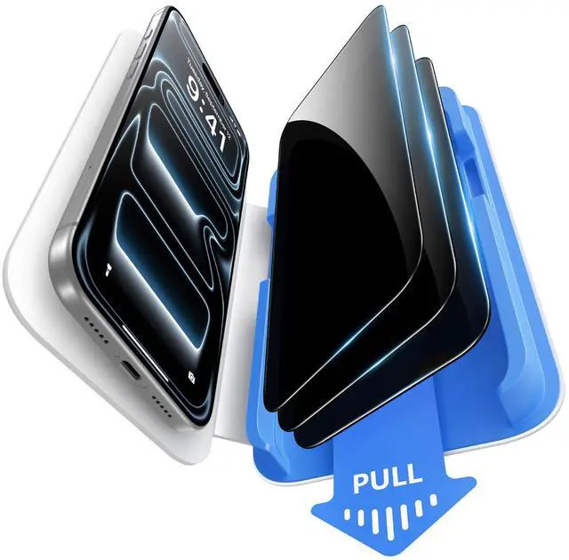 Main image of 3 Pack for iPhone 17 Pro Privacy Screen Protector 6.3", Align Tool