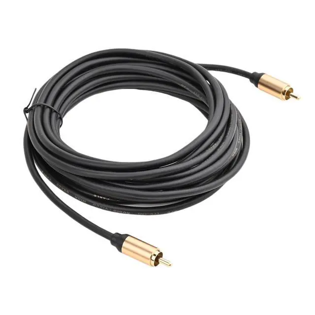 Alt view image 2 of 7 - Upgraded Audio Video Cable,RCA Coaxial Cable with Male to Male 24K Gold Plated Plug,Video/Audio AV Extension Shielded Cord for Subwoofer Rear View Parking Camera (5m/16ft)