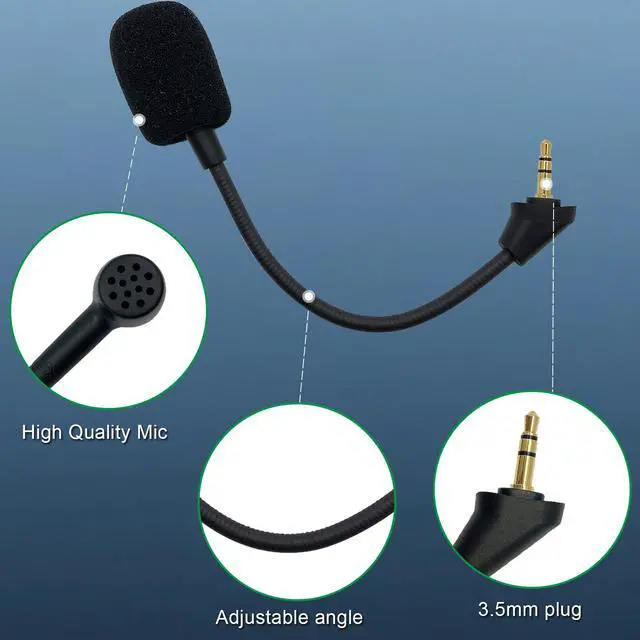 Alt view image 5 of 7 - Microphone Replacement Compatible with Kingston HyperX Cloud Alpha Cloud Alpha S Gaming Headsets Noise Cancelling Mic for Switch PS5 PS4 Mac PC Computer, 3.5 mm Jack