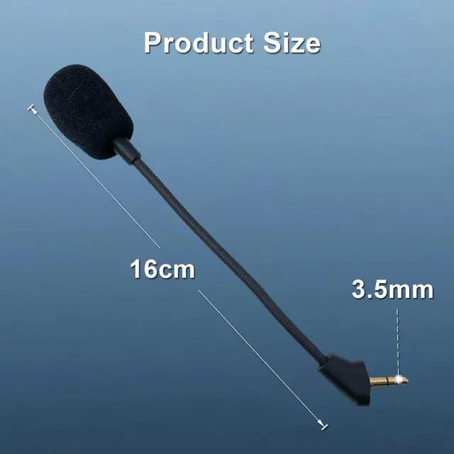 Alt view image 6 of 7 - Microphone Replacement Compatible with Kingston HyperX Cloud Alpha Cloud Alpha S Gaming Headsets Noise Cancelling Mic for Switch PS5 PS4 Mac PC Computer, 3.5 mm Jack