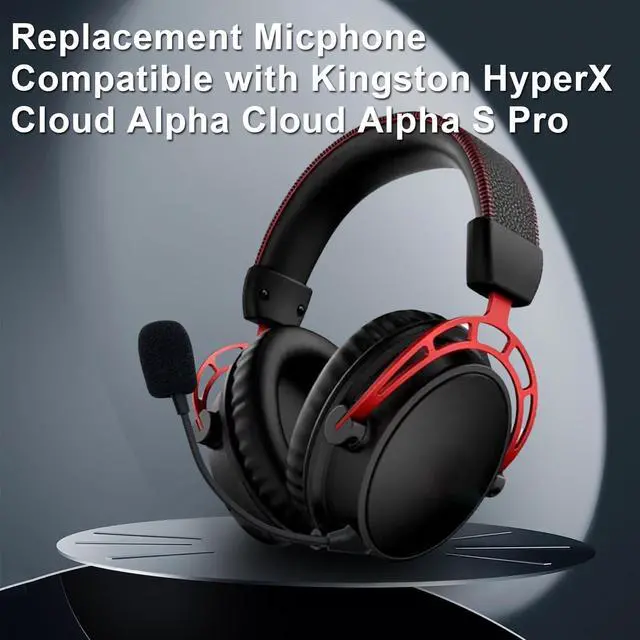 Alt view image 2 of 7 - Microphone Replacement Compatible with Kingston HyperX Cloud Alpha Cloud Alpha S Gaming Headsets Noise Cancelling Mic for Switch PS5 PS4 Mac PC Computer, 3.5 mm Jack