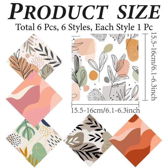 Alt view image 2 of 6 - 6 Pcs Thickened Glasses Cleaning Cloth Boho Design Microfiber Cleaning Cloth Aesthetic Eyeglass Cleaning Cloths Soft Wipes for Reusable Women Eyeglass Phone Screens Camera Lens 6x6in