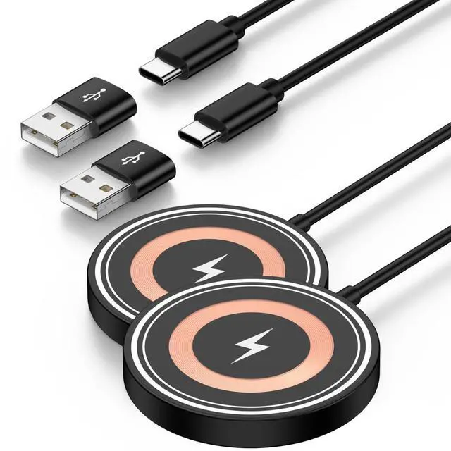 Main image of Magnetic Wireless Charger for Google Pixel 10/10 Pro XL/10 Pro Fold, Wireless Charging Pad for 10a/9a/9/9Pro XL/8/8a/7/7a/6/5/4, 4FT 15W Max USB-C/A Magsafe Charger 2Pack for iPhone 17/16/15/14/13/12
