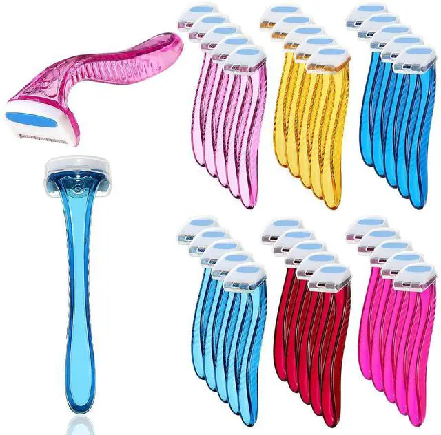 Main image of 30 Pieces Bikini Razors Bikini Trimmer for Women Small Disposable Travel Accessories Armpit Hair Removal Beauty for Body Cosmetic Tool(Light Blue, Light Yellow, Light Pink, Rose, Deep Pink)