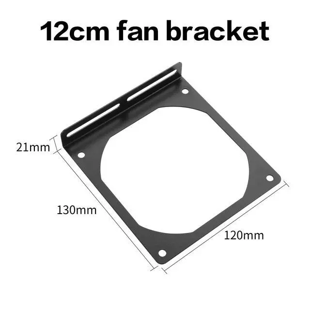 Alt view image 6 of 6 - Fan Mount Stand Bracket, Metal Computer Case Fan Mount Rack Kit, Universal PC Case Fan Holder Accessory for Enhanced Cooling System DIY (2PCS) (12CM)