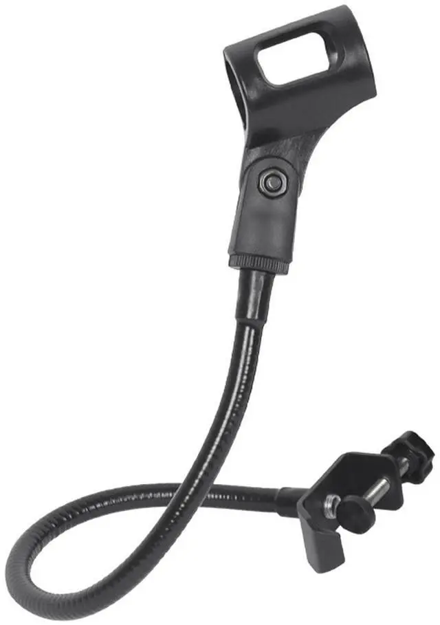 Main image of 360 Degree Flexible Gooseneck Microphone Stand Adjustable Desk Mic Boom Arm Stand with Clip(Black)