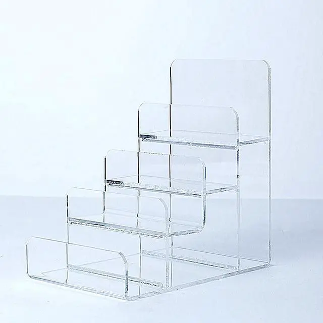 Main image of Acrylic Wallet Display Stand Purse Handbag Organizer, Clear Jewelry Riser Display Stand Purse Display Rack, Acrylic Display Shelf for Cosmetic Perfume Jewelry Sunglasses Handbag (4 Tier)