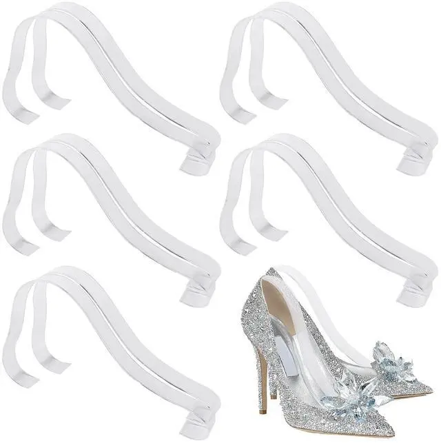 Main image of 10 Pcs/5 Pairs Acrylic Clear Sandal Shoes Display Stand Inserts Holders Shoe Display Rack Shoe Support For Women's Shoes