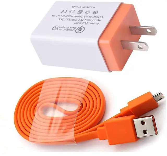 Main image of USB Charging Cable Cord Wall Charger Compatible with JBL Charge 3, Flip 4, Pulse 2, Flip 3, Pulse, Go, Clip Plus, Micro, Trip Speaker