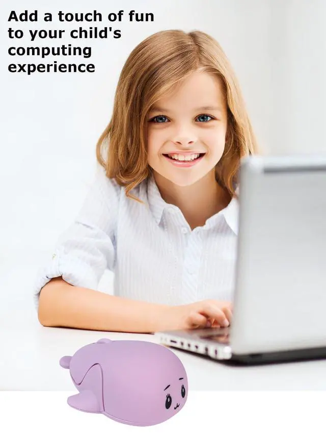 Alt view image 2 of 6 - Wireless Mouse Cute Bluetooth Animal Dolphin Shape Small Silent Ergonomic Portable Quiet Travel Lightweight Optical Cordless Mice for PC Laptop Computer Mac Desktop Kids Girls Boys Women Men Gift