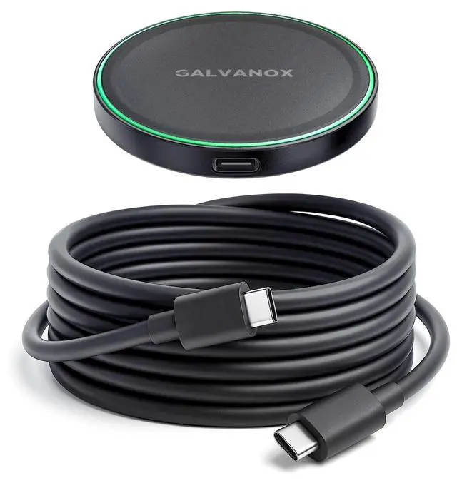 Alt view image 6 of 7 - Magnetic Charger for Samsung Galaxy Phones, Fast Wireless Charging with Wall Adapter and 6Ft Cable (S25 Ultra, Plus/ S24 Ultra) Compatible with MagSafe, Black