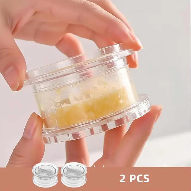 Alt view image 2 of 7 - 2PCS Clear Manual Garlic Twister and Ginger Mincer Tool, Manual Garlic Press and Mincer, Garlic Crusher, Garlic Grinder, Compact Garlic Mincer Tool, Ginger, Herbs (White-2PC)