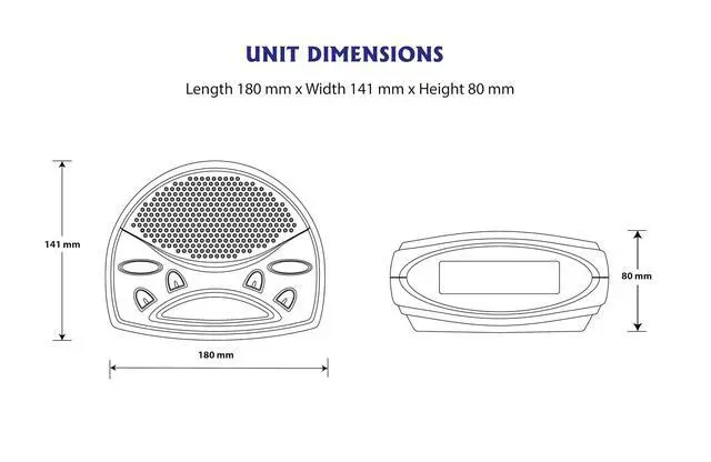 Alt view image 5 of 5 - HX-137CR Alarm Clock Radio, 0.9 Blue LED Display (White)
