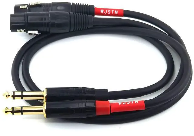 Main image of TRS to XLR Female Cable,1/4 '' TRS Stereo Jack Balanced Microphone Cable 6.35mm Male to Female XLR Cable 2Pack