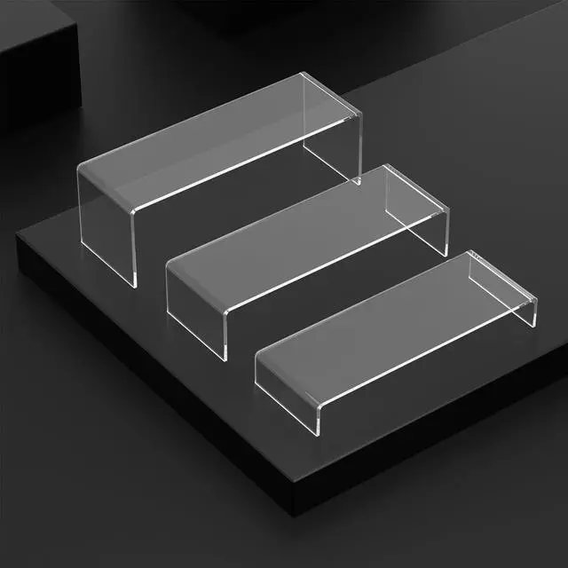 Main image of 6 Pcs Display Risers, Rectangular Clear Acrylic Showcase Collectibles Display Stands Suitable for Retail Shoe Showcase Jewelry Action Figures (S)