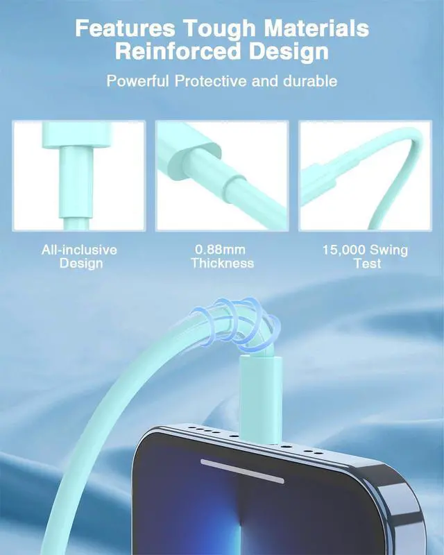 Alt view image 5 of 6 - USB C to Lightning Cable (2pack 6ft), Apple MFi Certified iPhone Fast Charger 2m, Power Delivery Original Type C Charging Cord for Apple iPhone 13/12/11 Pro/11/XS MAX/XR/8/7/6s Plus,iPad