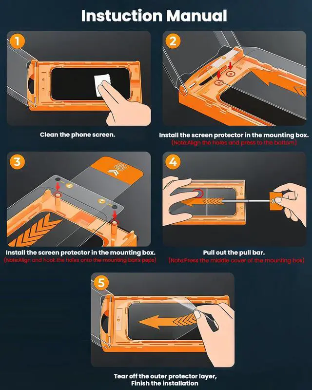 Alt view image 7 of 7 - 3 Pack Anti Blue Light Screen Protector for iPhone 17 Pro, with Easy Installation Kit