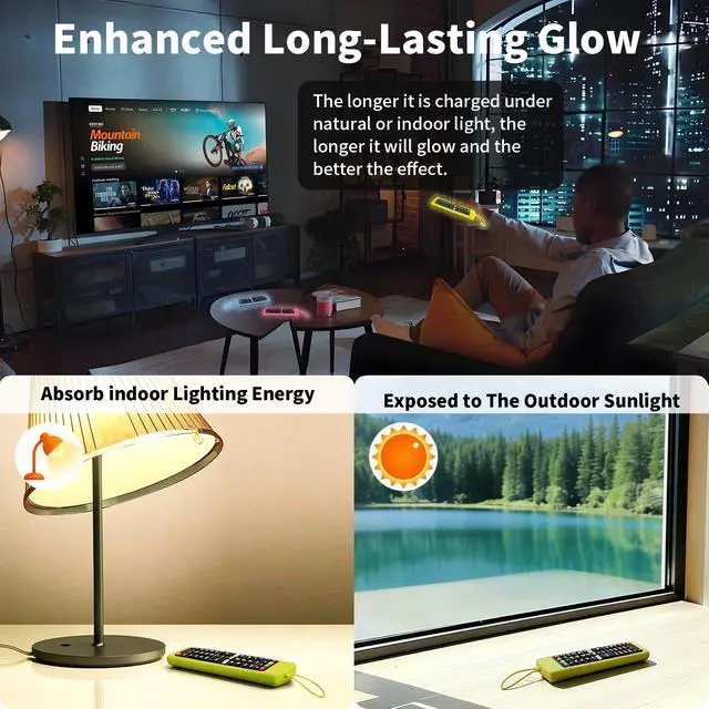 Alt view image 4 of 7 - (Pack of 3) Replacement Remote Fit LG TV Remote with Anti-Lost Glow Protective Silicone Cover & Hook, Universal for LG All Smart LCD LED HDTV UHD OLED 3D 4K TVs(Blue&Yellow&Dark Pink)