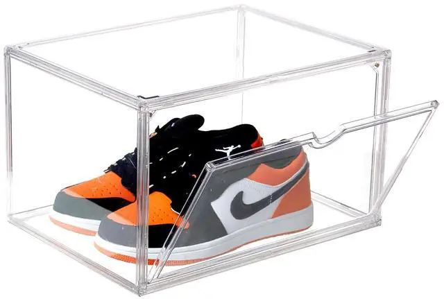 Main image of Sneaker Shoe Display Case,Shoe Box with Clear Magnetic Door,Thicken & Sturdy Organizer Containers Stackable,Fit Shoe Size Up to US 14 (X-Large) (X-Large)