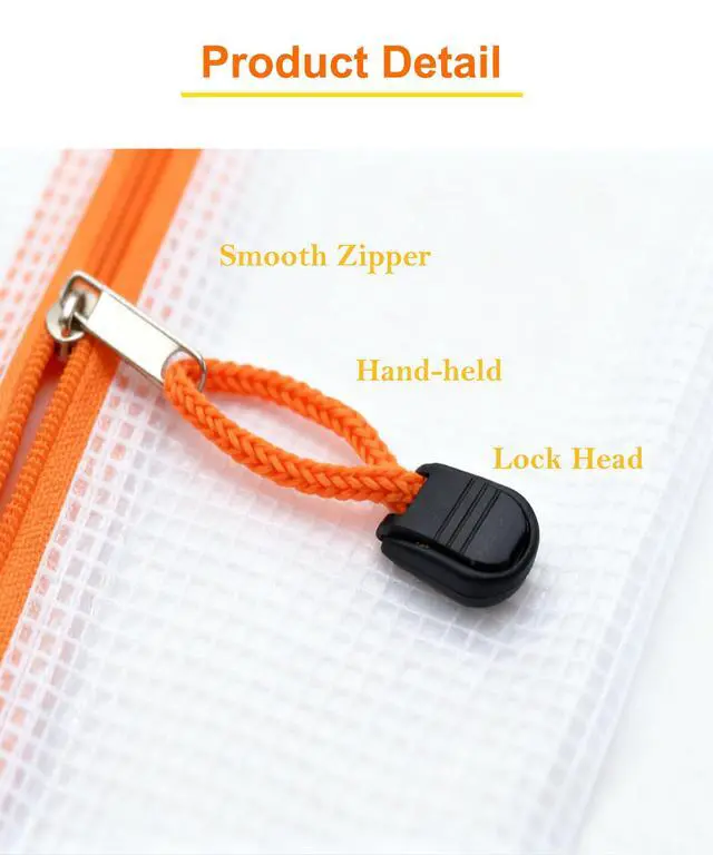 Alt view image 4 of 7 - 24 Pcs Lightweight Zipper Mesh Pouch Bags, Portable Clear Plastic A6 Storage Bags, Bulk Zipper Pouches for Home Office Travel Toiletries Cosmetics Organizer