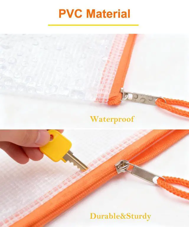 Alt view image 3 of 7 - 24 Pcs Lightweight Zipper Mesh Pouch Bags, Portable Clear Plastic A6 Storage Bags, Bulk Zipper Pouches for Home Office Travel Toiletries Cosmetics Organizer