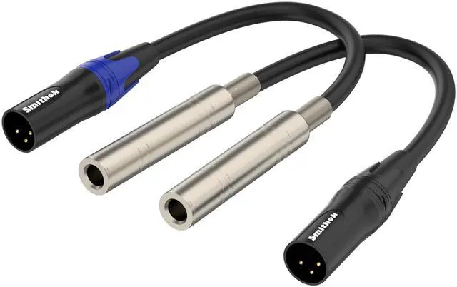 Main image of 2 Pack 1/4 to XLR Cable,Balanced 1/4" Female to XLR Male Stereo Audio Adapter,XLR Male to TS/TRS Quarter inch Connector Converter Interconnect Cable - 11.8 inches (30 cm)