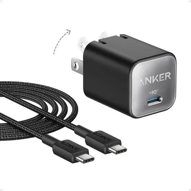 Main image of Nano Phone Charger, 30W Portble and Foldable USB C GaN Charger