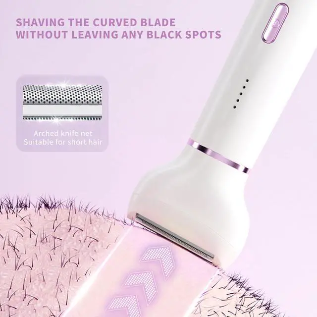 Alt view image 5 of 7 - Electric Razor for Women- 5 in 1 Electric Shaver for Women, Wet & Dry Bikini Trimmer and Facial Hair Remover,Eyebrow Razors Nose Hair Trimmer Rechargeable Hair Removal Kit for Full-Body Hair 831