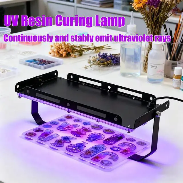 Alt view image 2 of 7 - UV Light for Resin, Portable UV Black Light, 50W Fast 3D Printer Curing UV Lamp, Jewelry Making Supplies for Resin UV, DIY Craft, Glow Party, Fluorescent Poster, Halloween, Body Paint