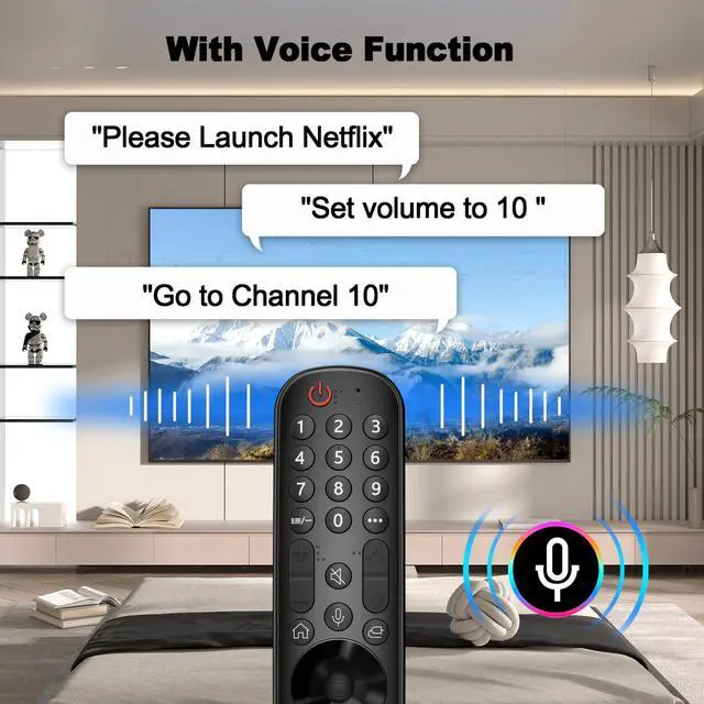 Alt view image 6 of 7 - Magic Remote for LG-TV-Remote, for Magic MR20/21/22/23/24GA with Voice and Pointer Function, Compatible for LG Remote Control 2019-2024 UHD OLED QNED NanoCell 4K 8K Smart TVs
