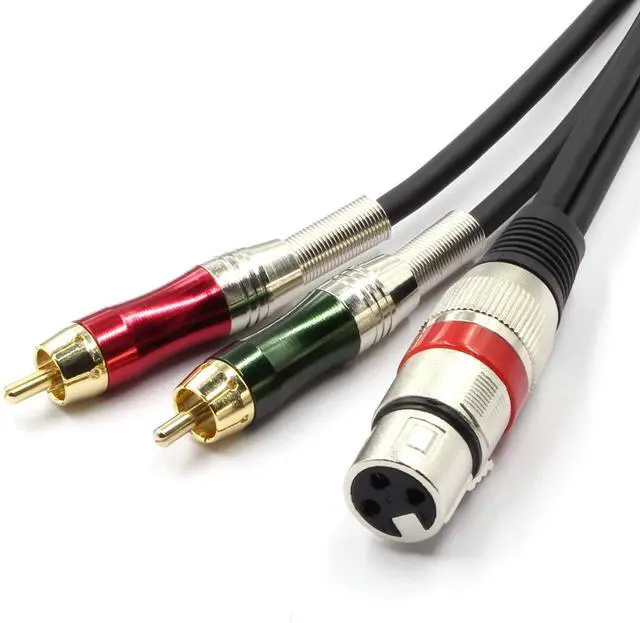 Main image of 10FT XLR Female to 2 x Phono RCA Plug Adapter Y Splitter Patch Cable, XLR Female 3 Pin to Dual RCA Male Plug Stereo Audio Cable Connector(3M)