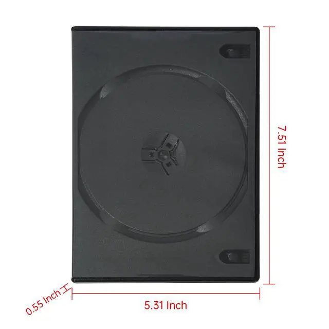 Alt view image 2 of 7 - 10 Pack 14mm Black Standard Double Capacity DVD Case and Outter Clear Sleeve